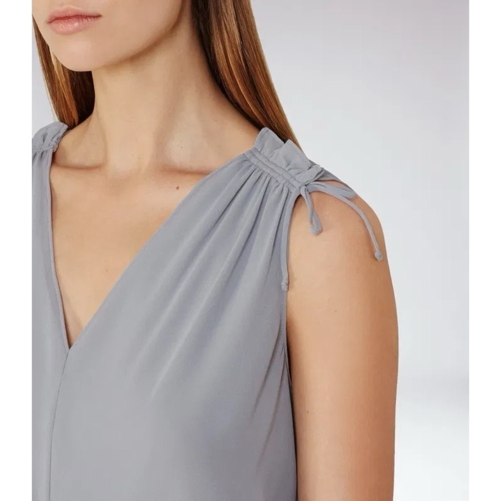 REISS Stellie Ruffle-Shoulder Dress - Picture 4 of 11